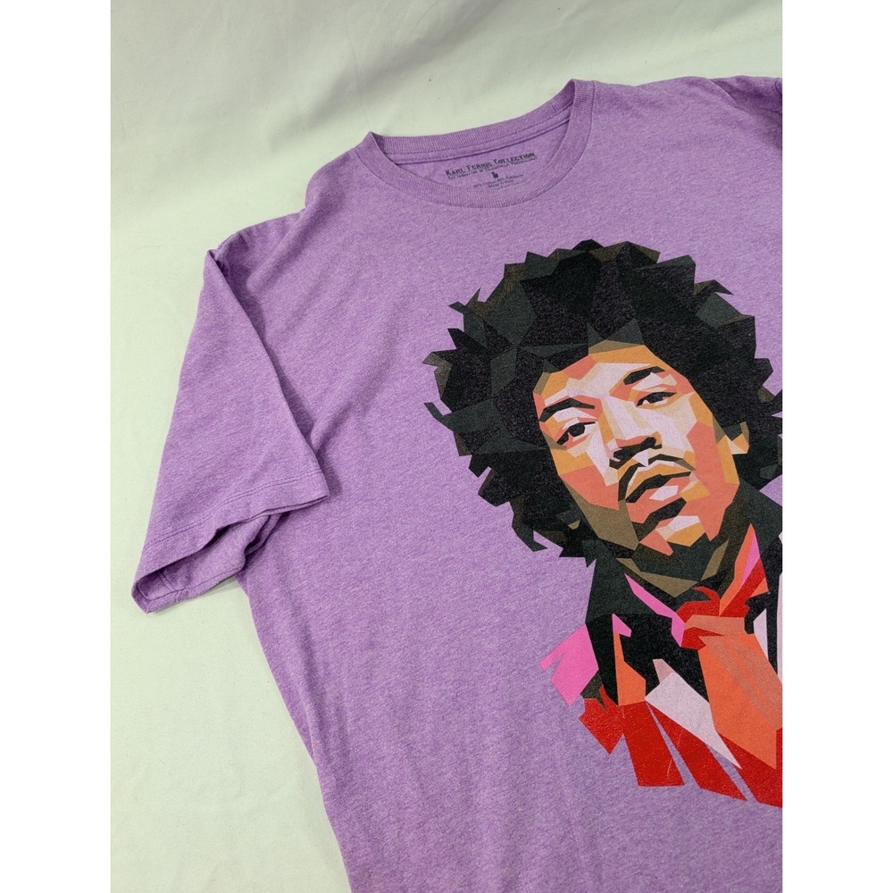 Jimi Hendrix Graphic T-Shirt Karl Ferris Collection Size L Purple
